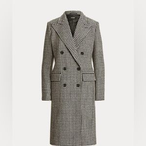 NWT RALPH LAUREN Houndstooth Double Breasted Coat